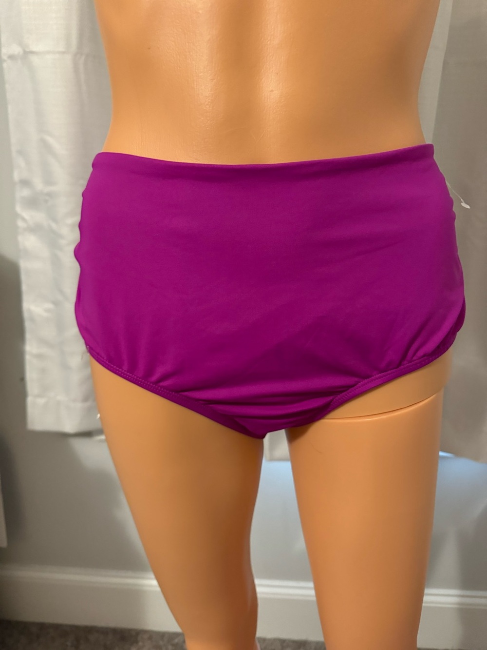 Pretty Anne Cole size S fuschia high waist bikini swim bottoms new
